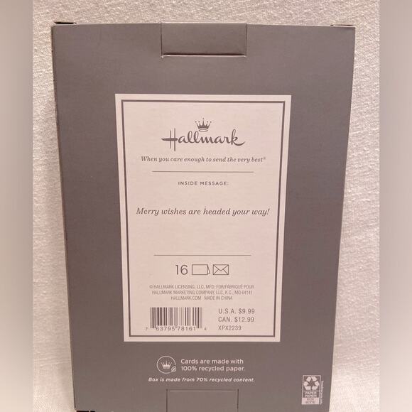 Hallmark Christmas Cards Puppy Dog Pet Lovers 16 Count Box Holiday Red Envelopes - Picture 2 of 2